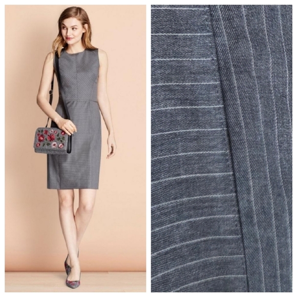 Brooks Brothers Tollegno Pinstripe Sheath Dress - Picture 1 of 10
